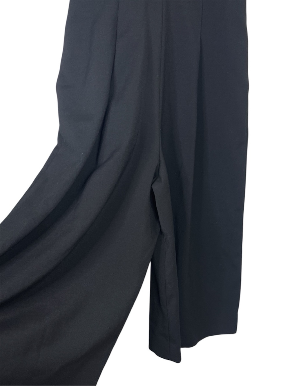 BCBGMaxAzria Black VNeck Wide Leg Jumpsuit Culotte Cropped Tailored Capris Sz XS - Picture 7 of 9